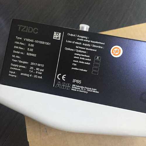 议价ABB阀门定位器V18345-1010521001智能V18345-1010551001全新