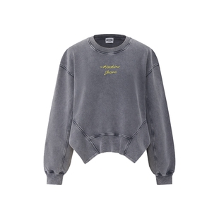 【季末特惠】Moschino Jeans 26早春 女士刺绣拼接结构剪裁卫衣