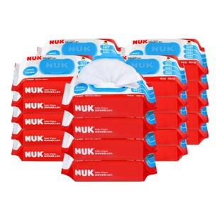 【家庭装】NUK超厚特柔婴儿湿巾儿童宝宝纯水湿纸巾80抽*25整箱