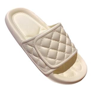 细细条 情侣菱格凉拖鞋夏网红时尚男女居家eva踩屎感防滑浴室拖鞋