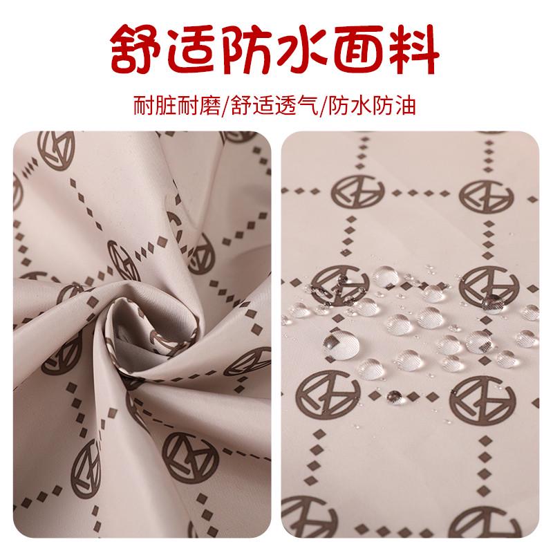 新款2024长袖薄款拉链罩衣工作服女连帽防水防尘家用厨房围裙好看