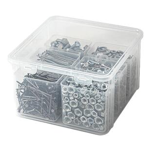 家用五金工具收纳盒小零件螺丝配件分类分装盒元器件分格整理盒子