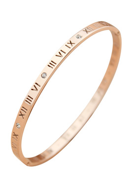 玫瑰金钛钢学生韩版百搭手饰品