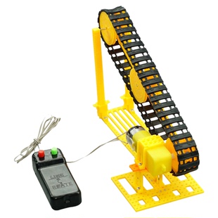 科技小制作拼装玩具diy电动传输带传送带自动电梯小学生科学实验