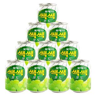韩国进口乐天葡萄汁饮料果汁饮品整箱批特价原装网红爆款易拉罐