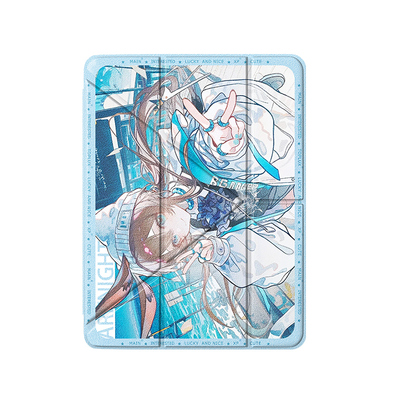 适用苹果y折平板保护套明日方舟
