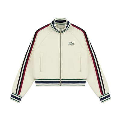 GOODBAI PALOMOVE 春夏新款撞色立领拉链宽松夹克外套女