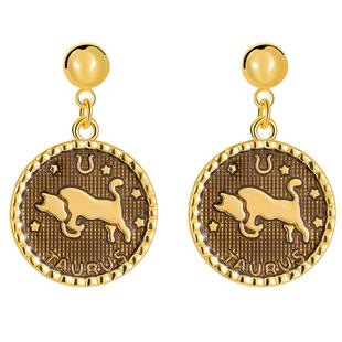 Juicy Grape星座耳环原创小众设计耳饰女气质金牛座耳夹女耳钉