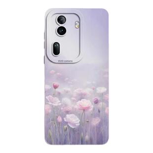 朦胧花田适用OPPOReno11手机壳Reno11Pro新款液态硅胶10全包9防摔8男士女款7高级OPPO春天Reno6简约5的Pro+