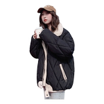 韩系菱格短款羽绒棉衣棉服女2025年新款潮秋冬季外套夹棉厚棉袄子