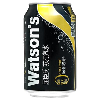 Watsons屈臣氏苏打水原味香草气泡水330ml整箱碳酸汽水饮料调酒用