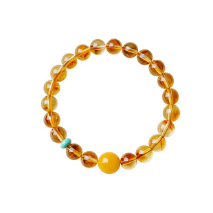 宫里上新黄水晶手串天然水晶手链女正品高级感生日三八妇女节礼物