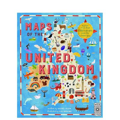 【预售】英国地图 Maps of the United Kingdom 英文原版儿童知识科普百科绘本3-6岁进口英语启蒙读物书籍