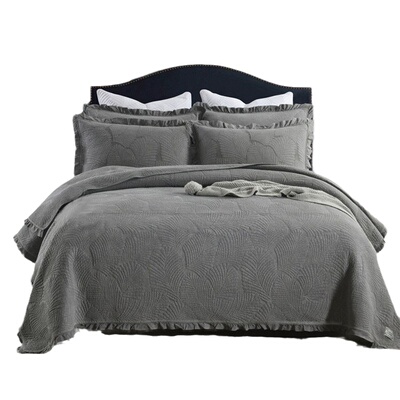 纯棉轻奢高端床盖四季通用绗缝被