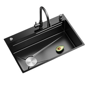 厨房水槽大单槽米粒压纹加厚SUS304不锈钢洗菜盆家用洗碗槽台下盆