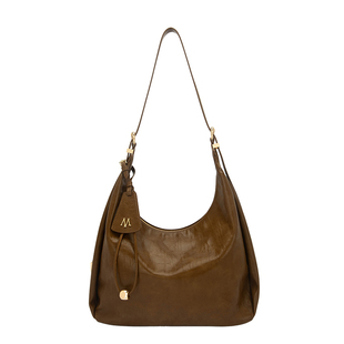 MAGNOLIA曼歌妮黑色腋下包女单肩hobo包通休闲老钱风手提勤斜挎包