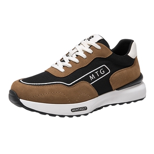 梦特娇潮鞋子男鞋春季2026新款厚底阿甘休闲鞋男士复古德训运动鞋