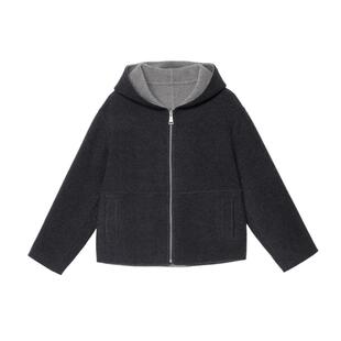 【新品】素然 ZUCZUG 4M36 26冬女士羊毛双面异色呢连帽大衣外套