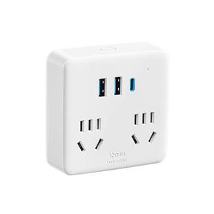 公牛插座转换器带开关插头面板多孔一转多功能插线板usb快充插排