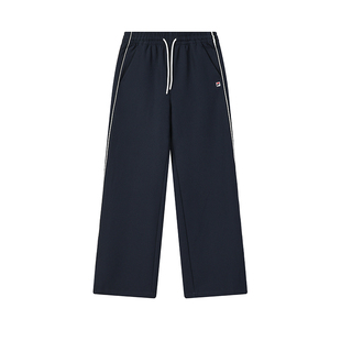 FILA 斐乐官方女士梭织长裤2026春季新款时尚宽松裤子休闲直筒裤