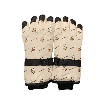 正版蜡笔小新滑雪手套女冬季加厚