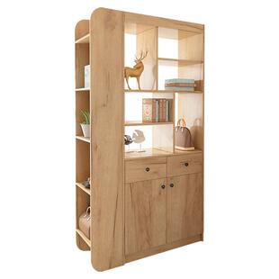 入门鞋柜玄关柜一体家用客厅大容量多功能实木定制新款门厅柜隔断