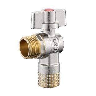 大流量三角阀全铜冷热水热水器燃气4分6分球阀球芯止水大通量开关