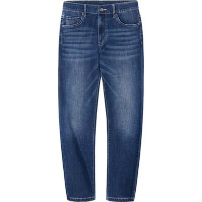 骆驼男装直筒牛仔裤男2025春夏水洗复古柔顺透气凉感弹力休闲长裤