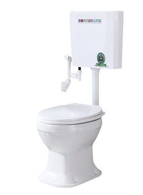 农村改厕陶瓷旱便直通家用坐便器