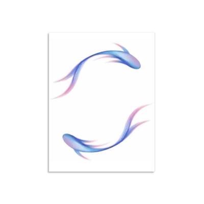 彩色锦鲤手腕纹身贴纸少女锁骨仙气纹身贴女防水持久高级感可爱ins风遮盖疤痕儿童如愿学生可洗2025新款定制