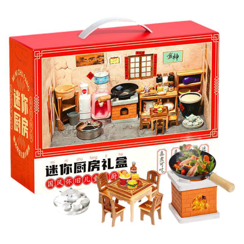儿童过家家迷你小厨房真煮厨具全套仿真做饭玩具摆摊夜市套装礼盒