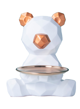 小熊轻奢风收纳房间少女心摆件