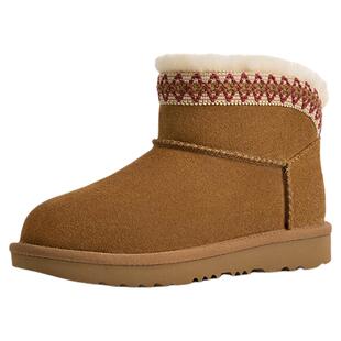 UGG童鞋冬季女童舒适平底保暖休闲短靴亲子同款时尚雪地靴1174630