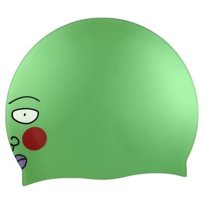 小酒窝卡通防滑防水男女通用泳帽