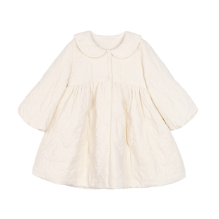 小o宝okids 宝宝可爱夹棉外套保暖连衣裙甜美2025冬季新款棉服女~