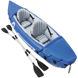 正品Bestway双人皮划艇单人充气船三人冲锋舟钓鱼船橡皮艇独木舟