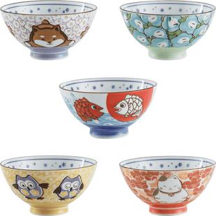 【自营】千代源日本进口碗卡通瓷碗家用日式餐具陶瓷饭碗儿童小碗