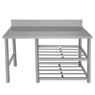 厨房不锈钢工作台煤气罐置物架家用收纳柜台面一体柜操作台灶台柜