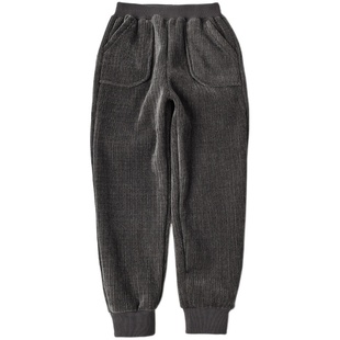 一体绒保暖裤 儿童加绒卫裤 男童女童收口运动裤中大童 冬款童装