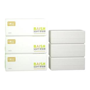 百顺宝宝440张5层家用抽纸加厚餐巾纸面巾纸加大整箱亲肤大尺寸