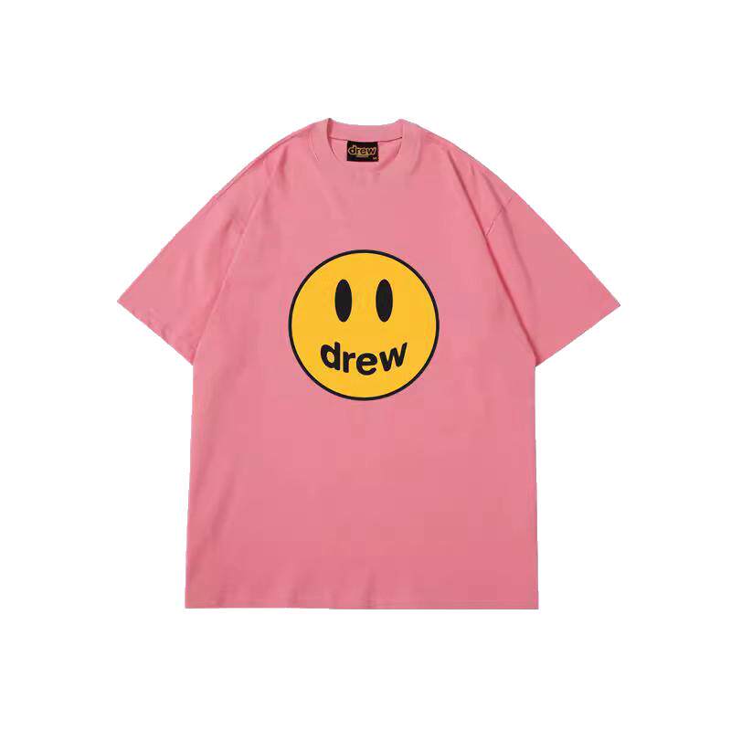 Drew笑脸短袖T恤女潮牌美式高街贾斯汀比伯宽松情侣夏季纯棉上衣