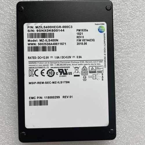 【请询价】PM1635a 400g 2.5寸 SAS 固态硬盘SSD