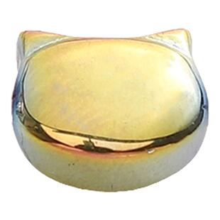 玻璃水晶幻彩猫头串珠diy手工制作发簪项链手链戒指饰品材料配件