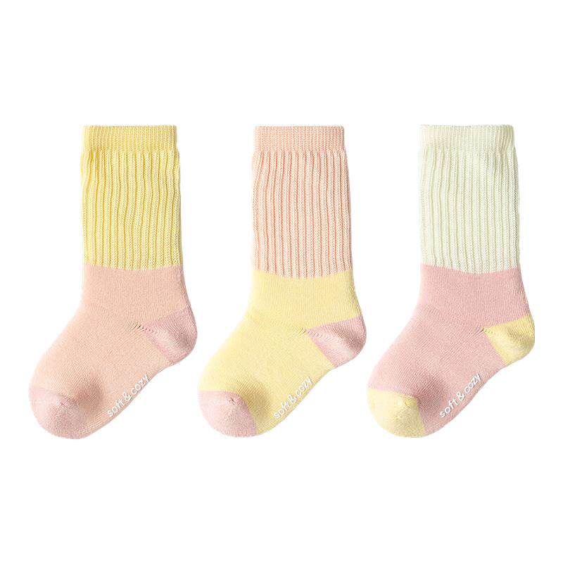 巴拉巴拉balaOne宝宝袜子冬保暖袜婴幼儿长袜子防着凉无骨三双装
