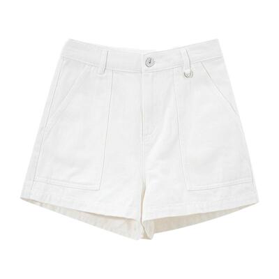 普普风工装元素牛仔短裤女