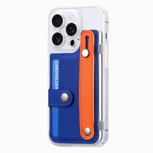 韩款适用苹果15promax手机壳16卡包iPhone14腕带13高级感12插卡槽11零钱包xs可放卡xr支架8plus男女7透明外套