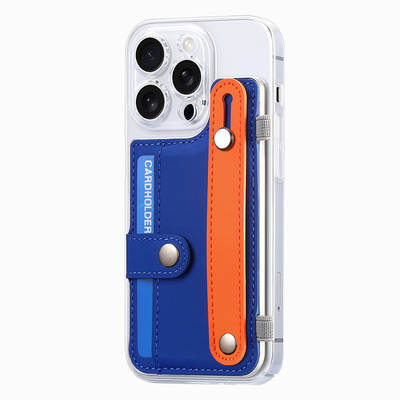 韩款适用苹果15promax手机壳16卡包iPhone14腕带13高级感12插卡槽11零钱包xs可放卡xr支架8plus男女7透明外套