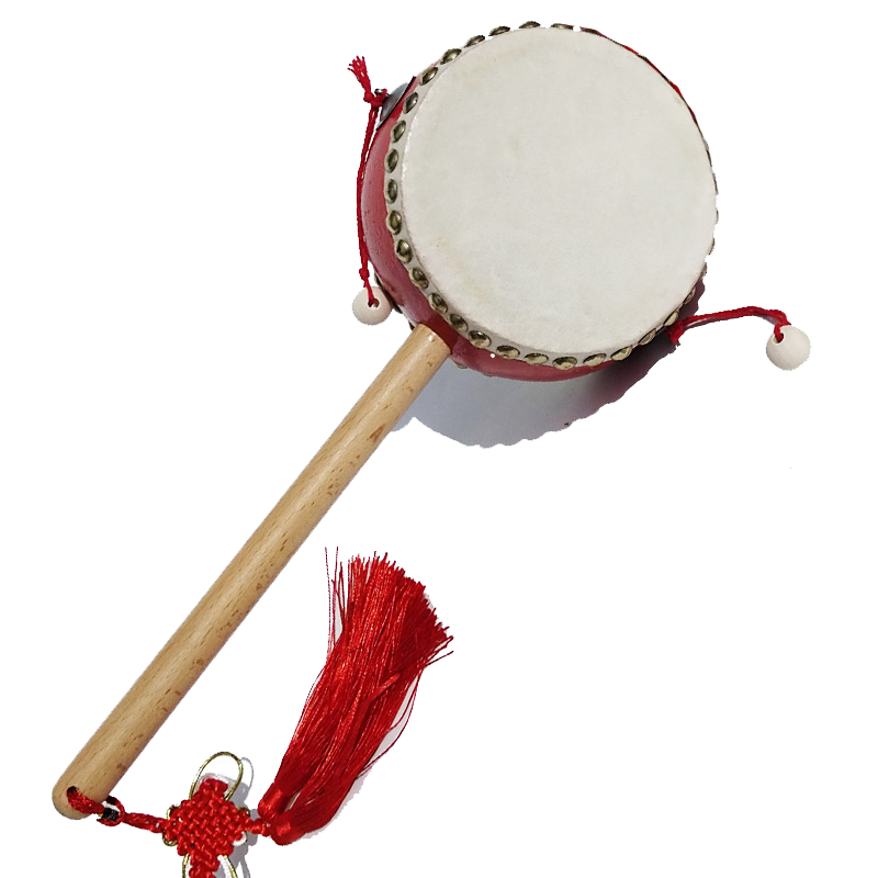 傳統(tǒng)撥浪鼓老式成人貨郎鼓 演出表演中國(guó)風(fēng)牛皮貨郎鼓