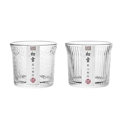 锤纹日式初雪玻璃杯高颜值白酒杯