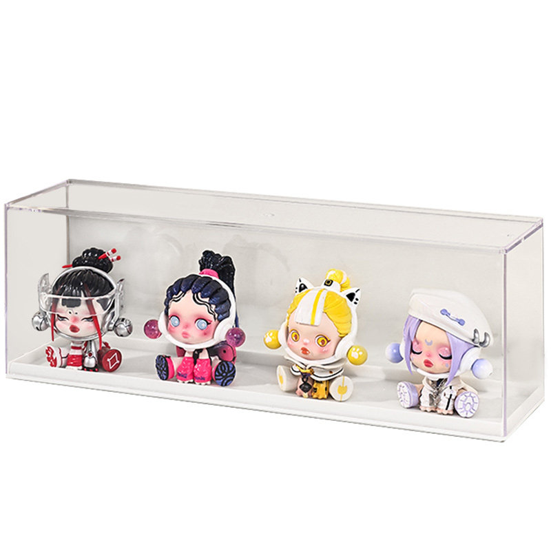 宅萌盲盒收纳展示架泡泡玛特手办娃娃展示盒透明亚克力公仔收纳盒